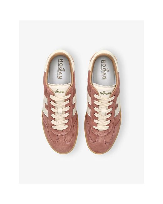 Hogan Pink Cool Suede Low-Top Trainers