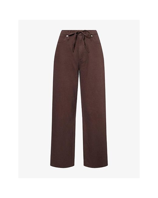 Rag & Bone Brown Miramar Straight-Leg Denim Jeans