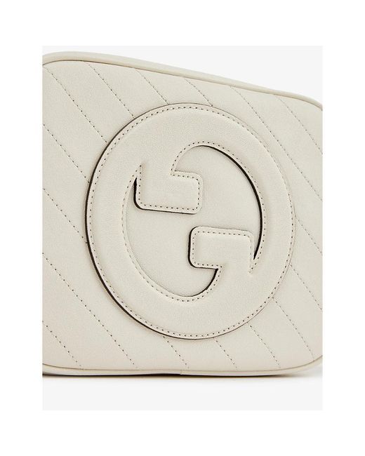 Gucci Blondie Leather Cross-body Bag In Natural | Lyst