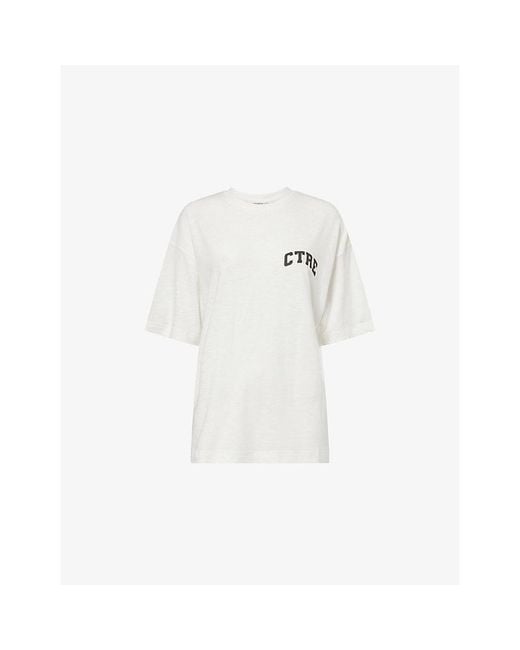 The Couture Club White Ctre Short-Sleeve Cotton-Jersey T-Shirt