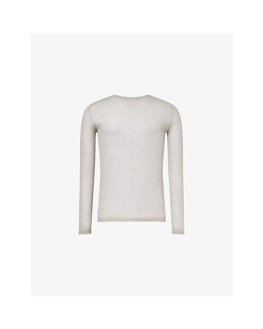 Rick Owens White Dennis Sheer Cashmere Top for men