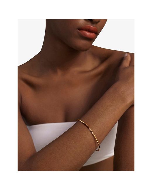 Monica Vinader Metallic Mv Siren Muse 18Ct- Plated Vermeil Bangle