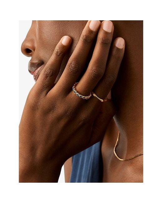 Missoma Metallic Tennis 18Ct Vermeil And Nano Crystal Eternity Stacking Ring