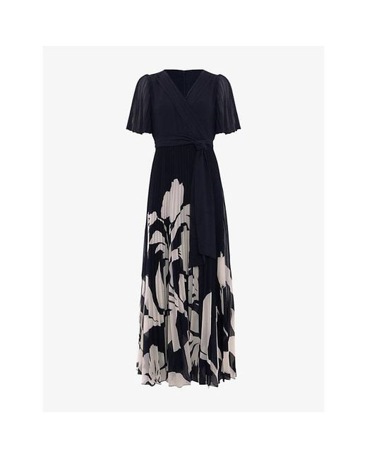 Phase Eight Blue Abigail Floral-Print Woven Maxi Dress