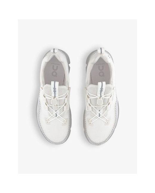 On Shoes White Cloudaway Cushioned-sole Mesh Low-top Trainers