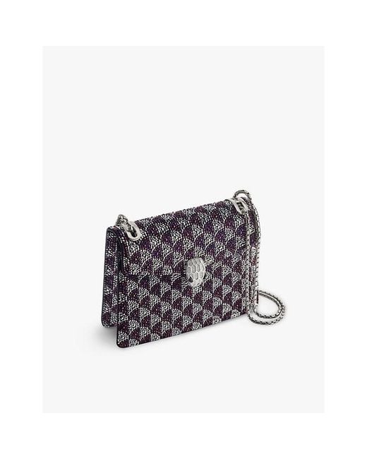 BVLGARI Purple Serpenti Forever Day-to-night Small Stud-embellished Leather Shoulder Bag
