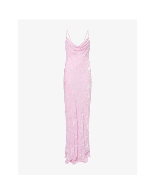 Rat & Boa Pink Athena Floral Woven Maxi Dress