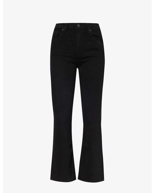 Citizens of Humanity Black Isola Straight-leg Mid-rise Stretch-denim-blend Jeans