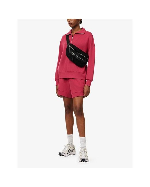 Varley Red Atrium High-Rise Woven Shorts