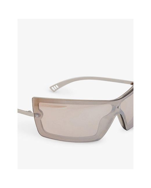 Le Specs White The Bodyguard Rectangle-frame Polyethylene Sunglasses