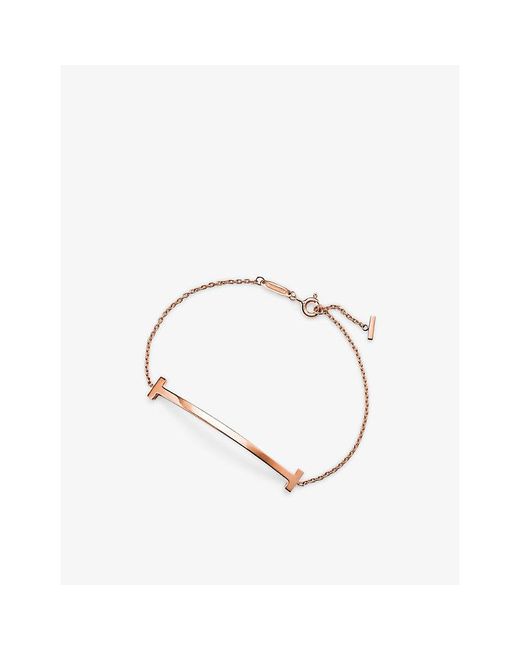 Tiffany & Co Metallic Tiffany T Smile Medium 18Ct Rose- Bracelet