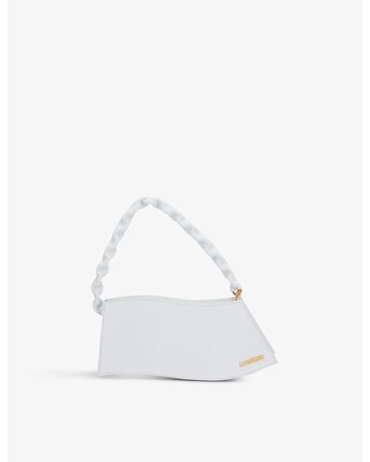 Jacquemus Light Gray Leather Le Sac Vague Shoulder Bag in White Lyst Canada