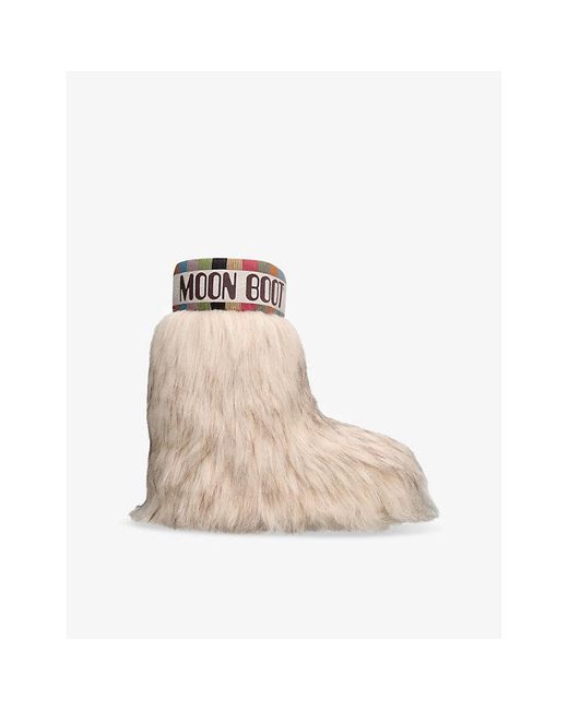 Moon Boot Natural Icon Yeti Faux-Fur Snow Boots