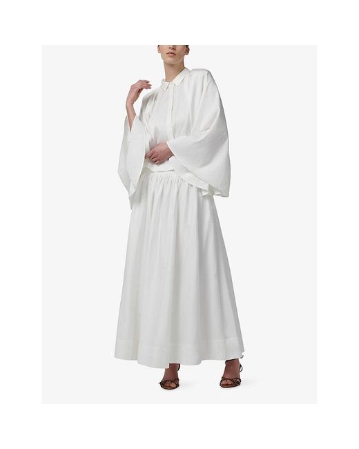eem White Cape Sleeves Woven Shirt