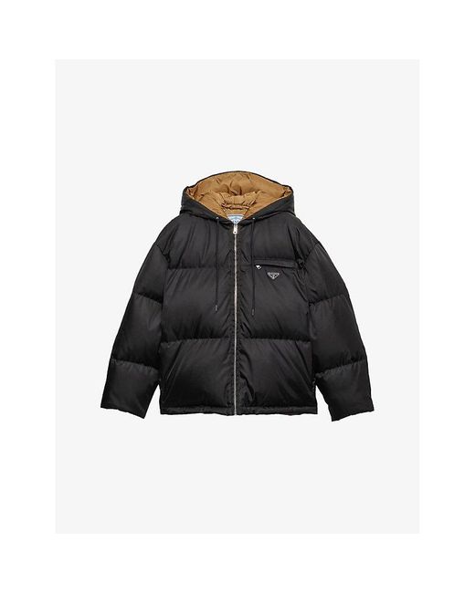 Prada Black Re-Nylon Padded Shell-Down Jacket