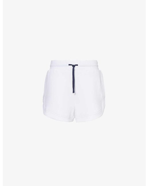 Varley Blue Ollie High-rise Stretch-jersey Shorts
