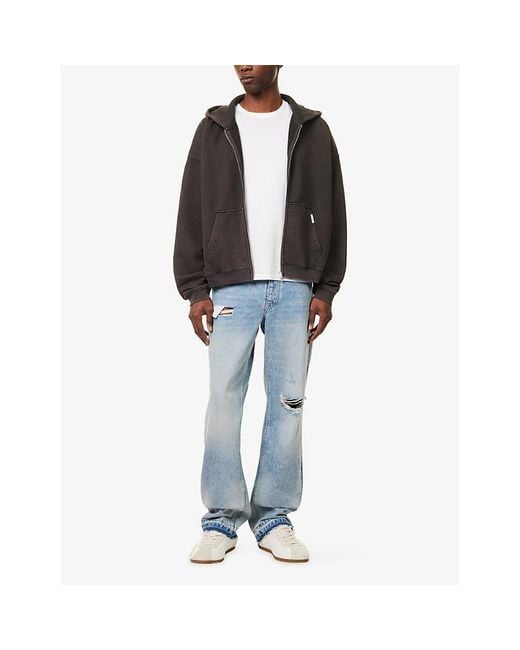 Represent Black Initial Zip-Up Cotton Hoody for men