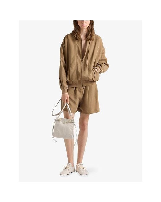 Prada Natural Bonnie Leather Mini Shoulder Bag