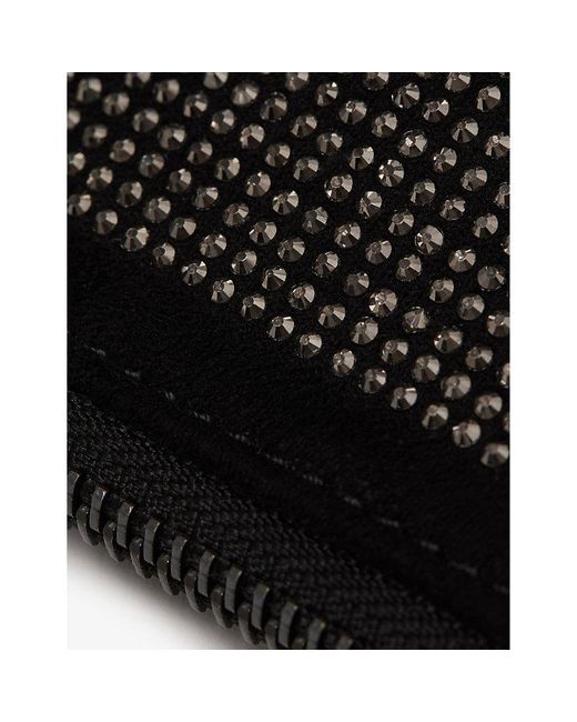 Reiss Clementine Crystalembellished Woven Shoulder Bag in Black Lyst