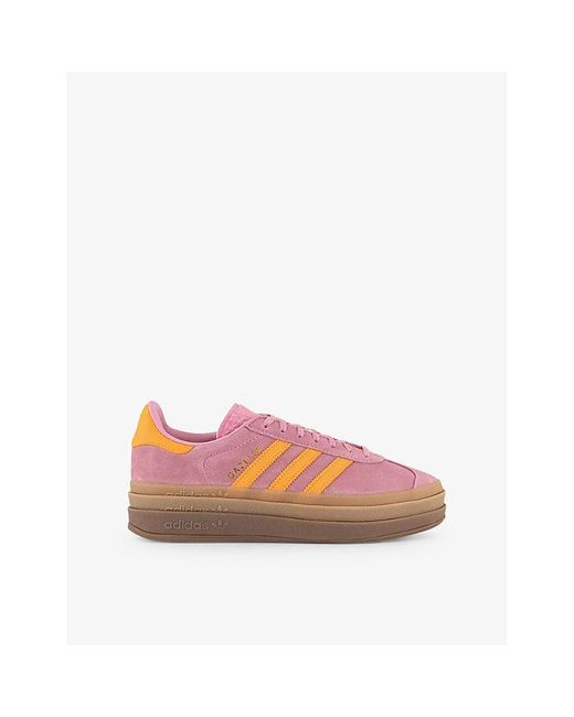 Adidas Pink Gazelle Bold W Low-Top Suede Trainers