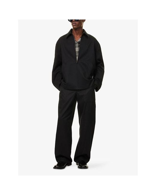 Loewe Black Draped Relaxed-Fit Cotton And Silk Jacket for men