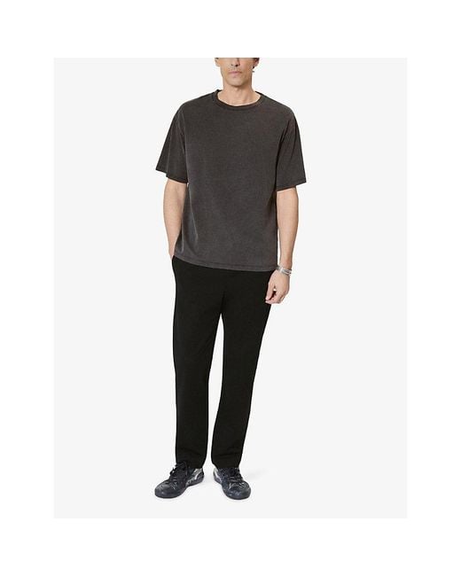The Kooples Gray Brand-Embroidered Cotton-Jersey T-Shirt for men