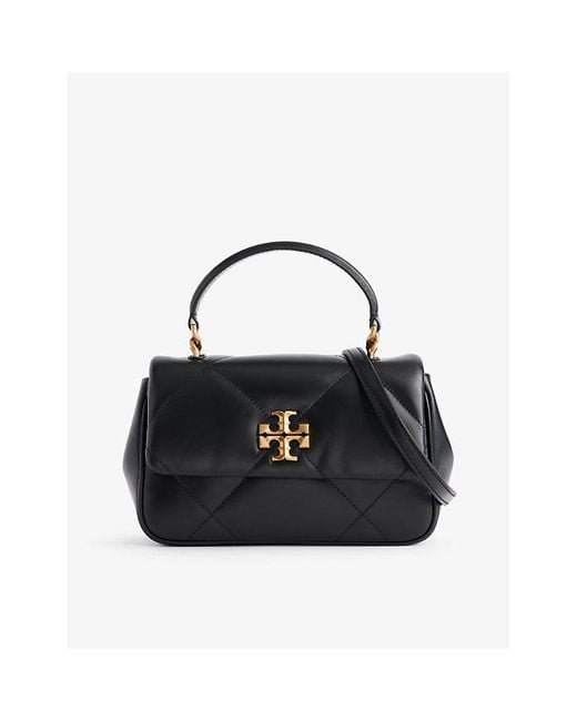 Tory Burch Black Kira Quilted Leather Top-handle Bag
