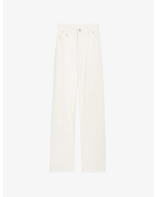 Claudie Pierlot White Jean-pierre Straight-fit Jeans