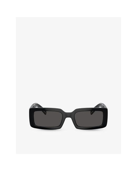 Dolce & Gabbana Black Dg6187 Rectangle-frame Injected Sunglasses