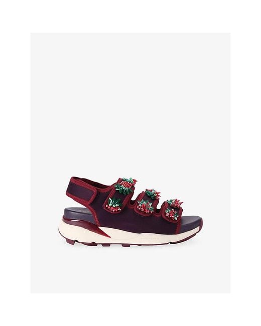 Kurt Geiger Purple Kurt Runner Fabric Sandals
