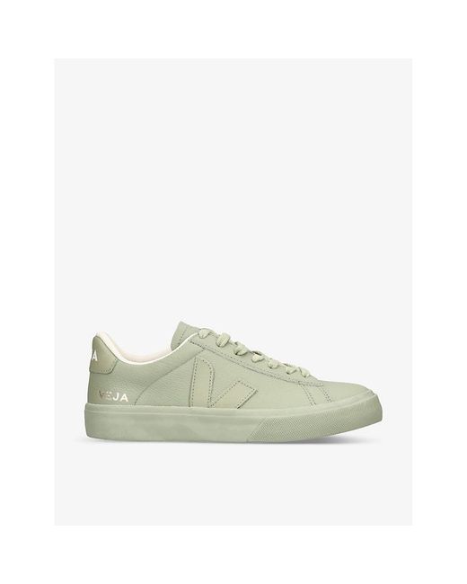 Veja Green Campo Leather Sneakers
