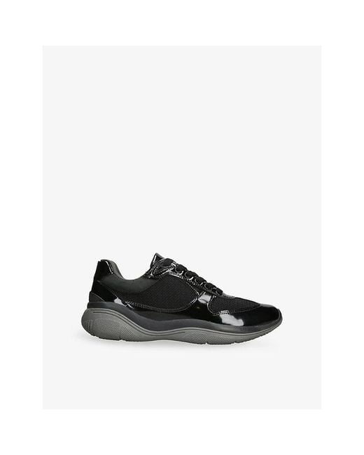 Steve Madden Black Prevale Mesh Trainers for men