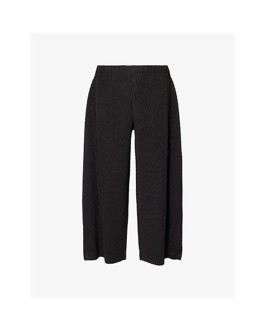 Homme Plissé Issey Miyake Men's Black Angular Stone Wide-Leg