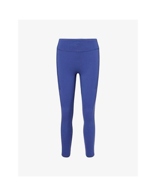 On Shoes Blue Performance Logo-Print Stretch-Woven Leggings