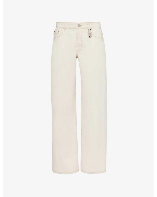 Fiorucci White Patti Straight-leg Mid-rise Organic-denim Jeans