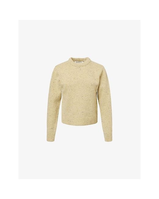 RÓHE Frames Natural Round-Neck Speckled Wool-Blend Jumper