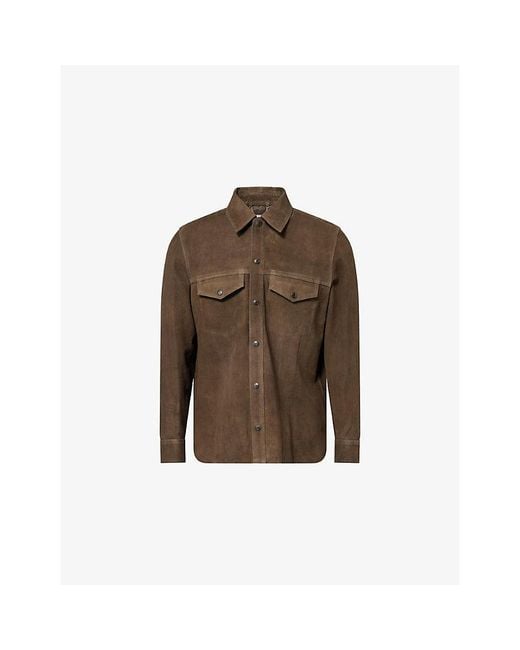 Jonathan Simkhai Brown Michael Suede Utility Jacket for men