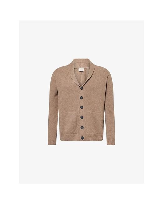 John Smedley Natural Shawl-Collar Regular-Fit Cashmere And Wool Cardigan for men