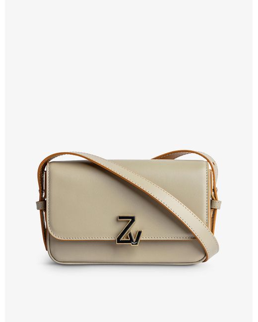 Zadig & Voltaire Initiale Le City Leather Crossbody Bag in Natural Lyst