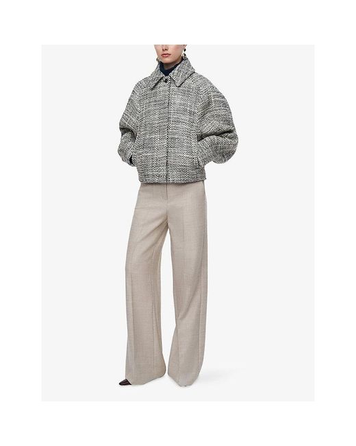 Joseph Gray Geroux Crosshatch Wool-Blend Jacket
