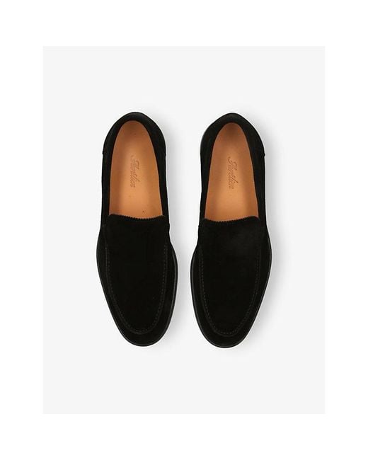 Aurélien Black Yacht Suede Loafers for men