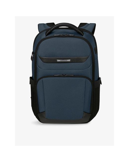 Samsonite Blue Pro-dlx 6 Logo-embellished Woven Backpack