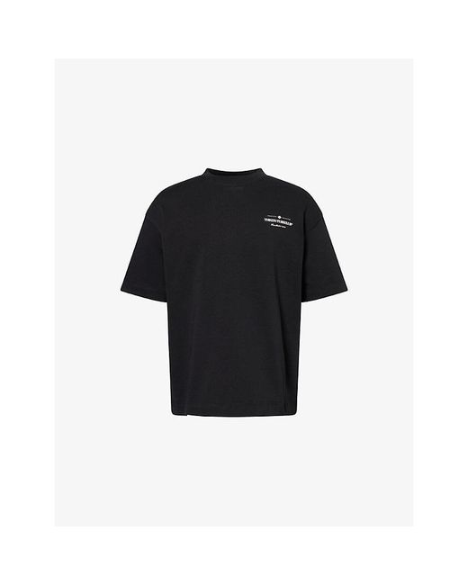 The Couture Club Black Copyright Graphic Text-Print Cotton T-Shirt for men