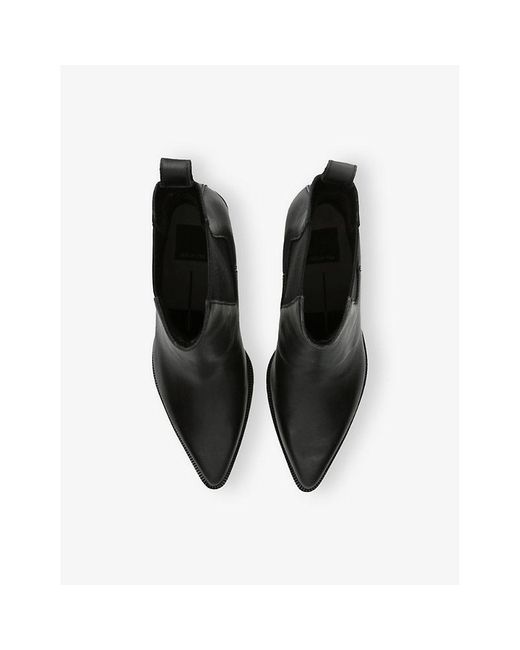 Dolce Vita Black Shadie H2O Leather Heeled Ankle Boots