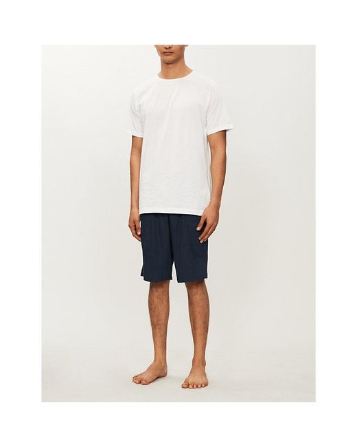 Derek Rose Blue Basel Stretch-Modal Shorts for men
