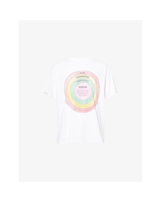 GALLERY DEPT. White Wisdom Crewneck Cotton-Jersey T-Shirt for men