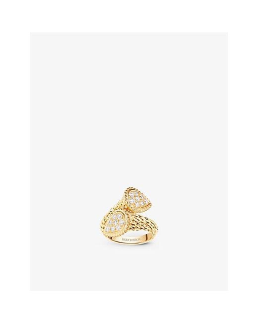 Boucheron Metallic Serpent Bohème Toi Et Moi 18Ct- And Diamond Ring