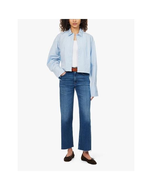 Citizens of Humanity Blue Palma Straight-Leg Regular-Fit High-Rise Denim Jeans
