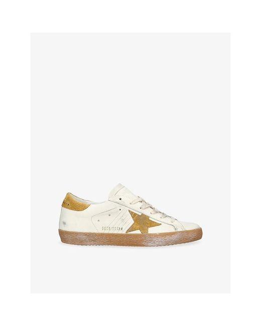 Golden Goose Deluxe Brand Natural Super-Star Leather Low-Top Trainers