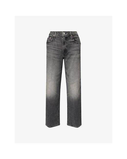 Mother Gray The Mid Rise Maven Ankle Cotton-Blend Jeans